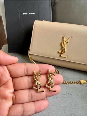 Yves Saint Laurent Logo Earrings
